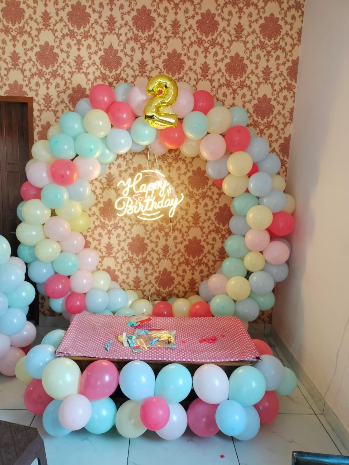 Baby shower balloon cloud decoration