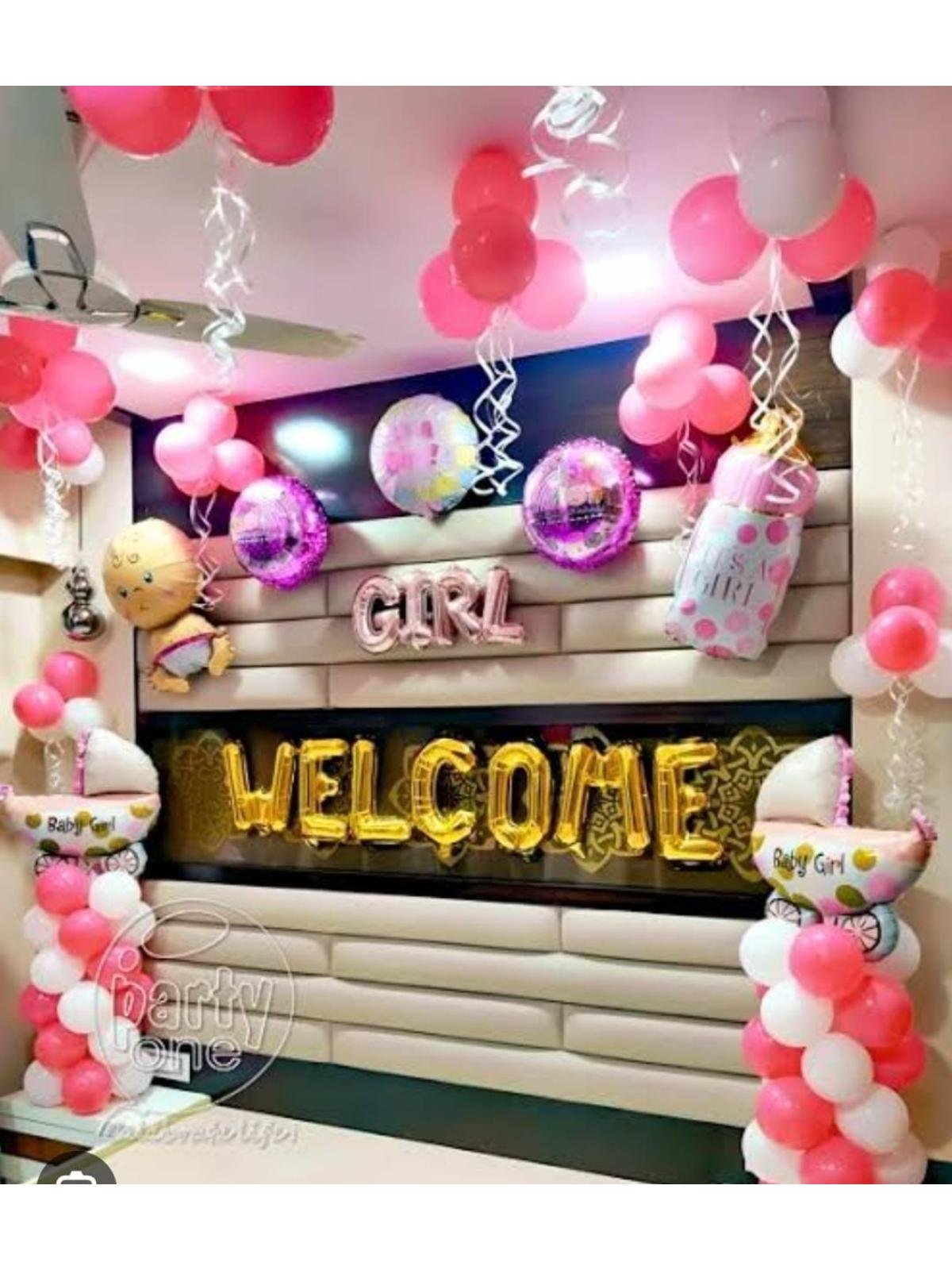 Corporate event decoration with balloons and backdrop