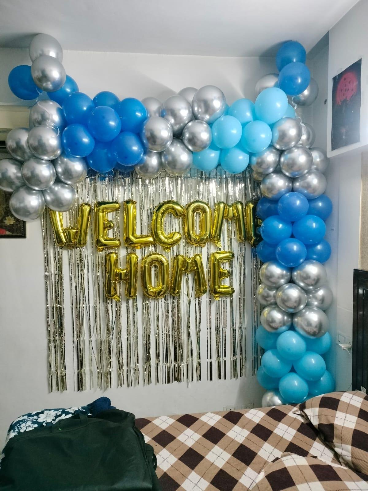 Flower wall decoration for kitty party
