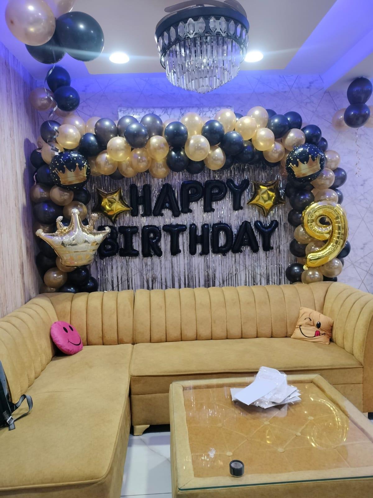 Wedding flower wall and balloon decoration